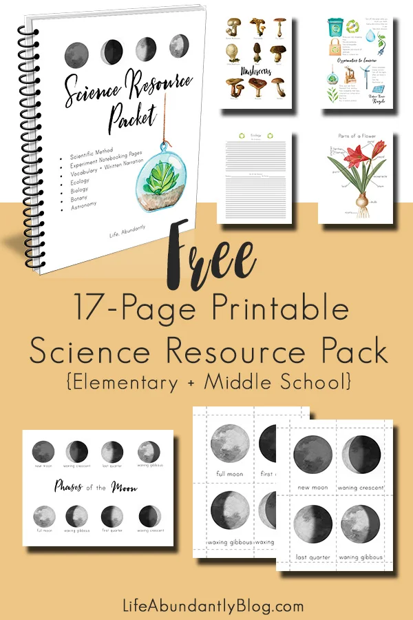 Elementary + Middle School Science Resource Pack