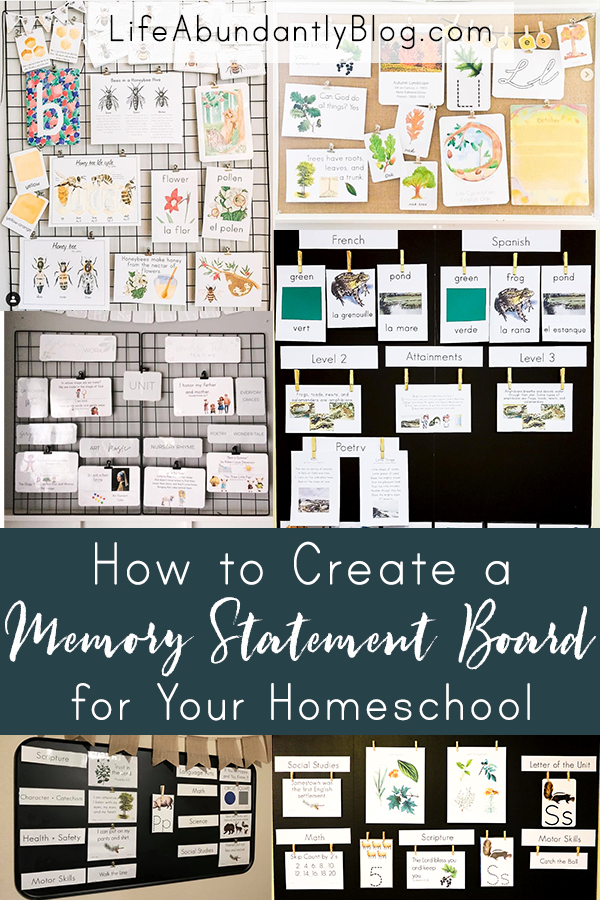 How to Create a Memory Statement Board (The Gentle + Classical ...