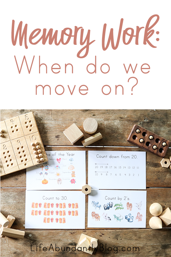Memorization: When to move on?