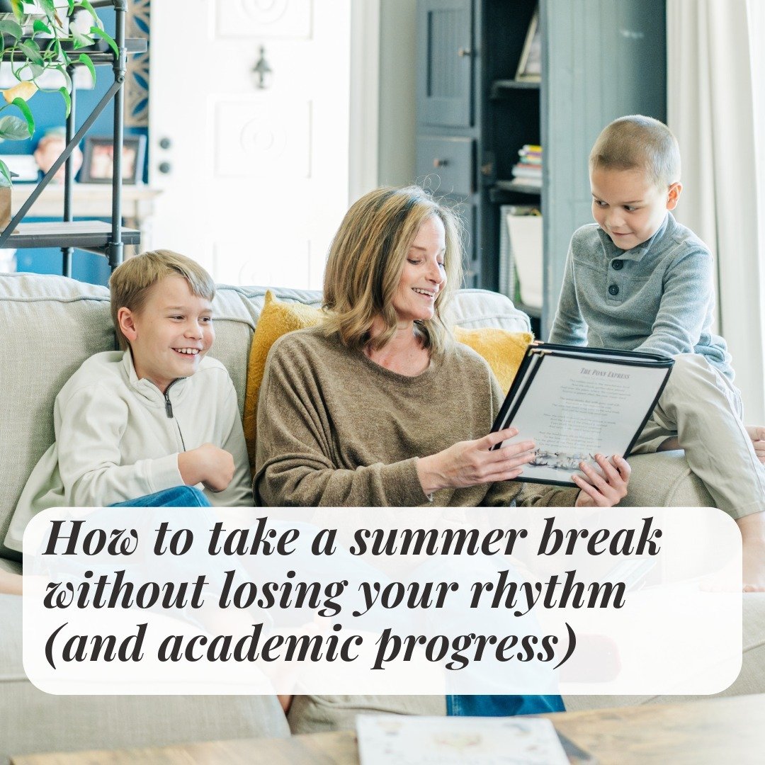 Summer break is so amazing and anticipated and GOOD. 

But it does have some downsides. We work hard to make progress in reading and math, and it's not uncommon to really backslide if we take the full summer off. 

Plus, honestly, my kids need some o