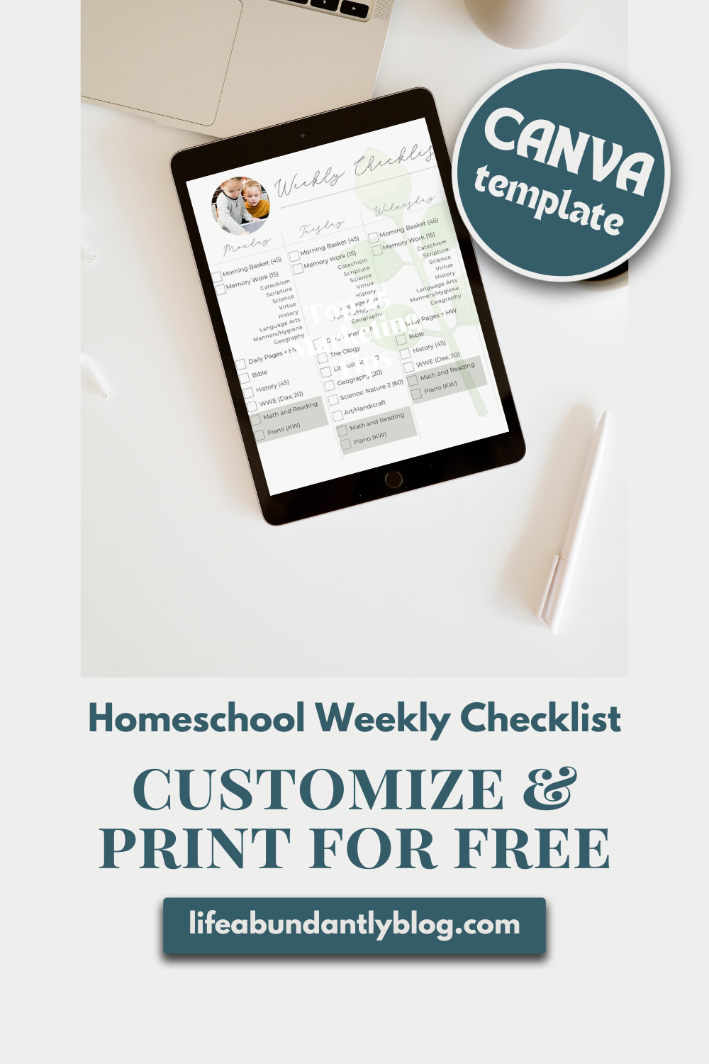 Free Weekly Schedule Template (Canva)