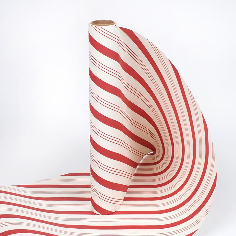 Red Classic Stripe Paper Table Runner