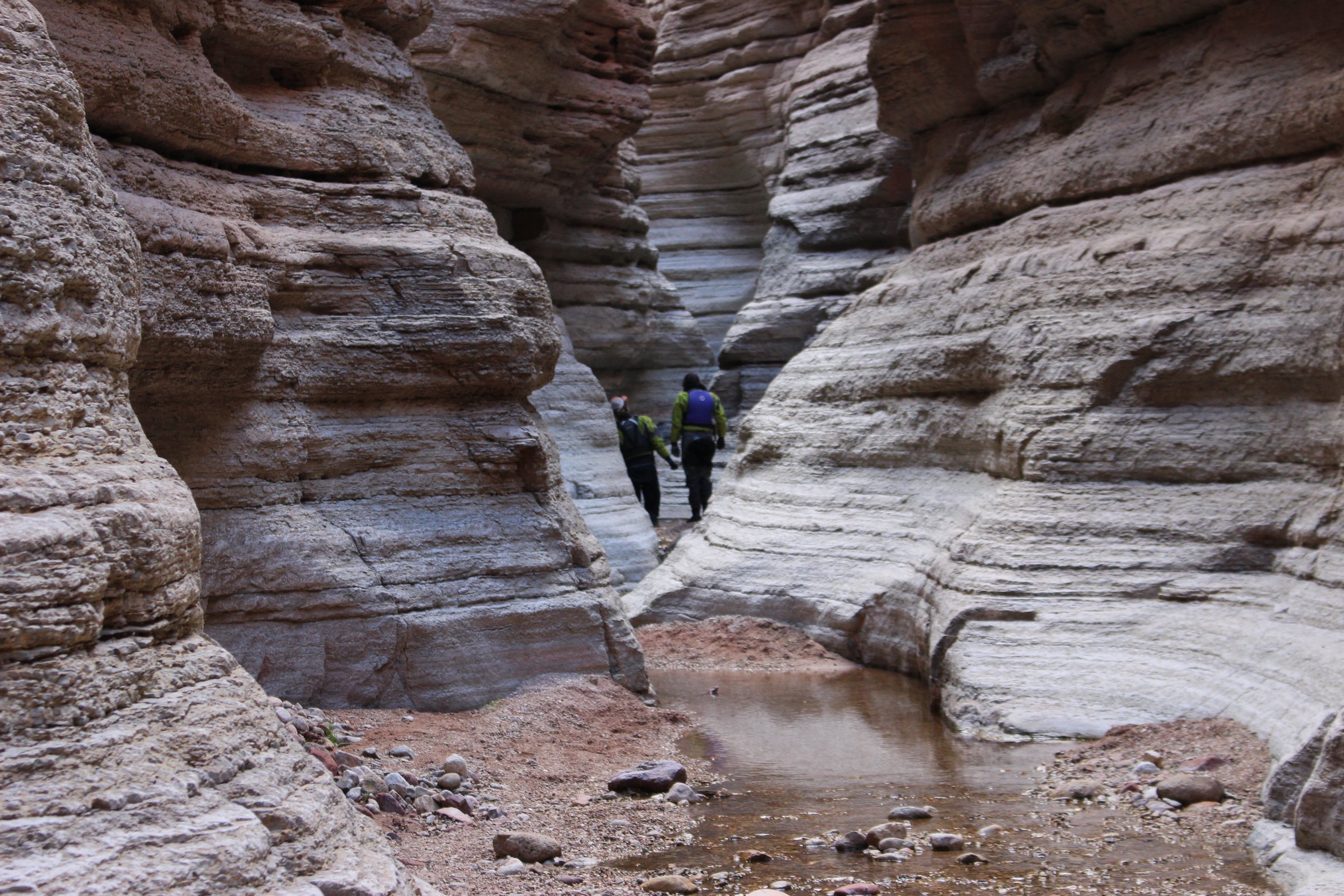 A slot canyon along the bottom of the Grand Canyon