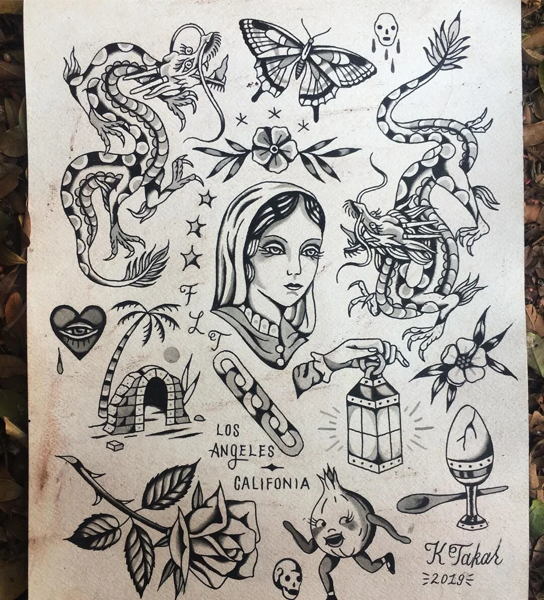 TATTOO FLASH BY KENNY TAKAR