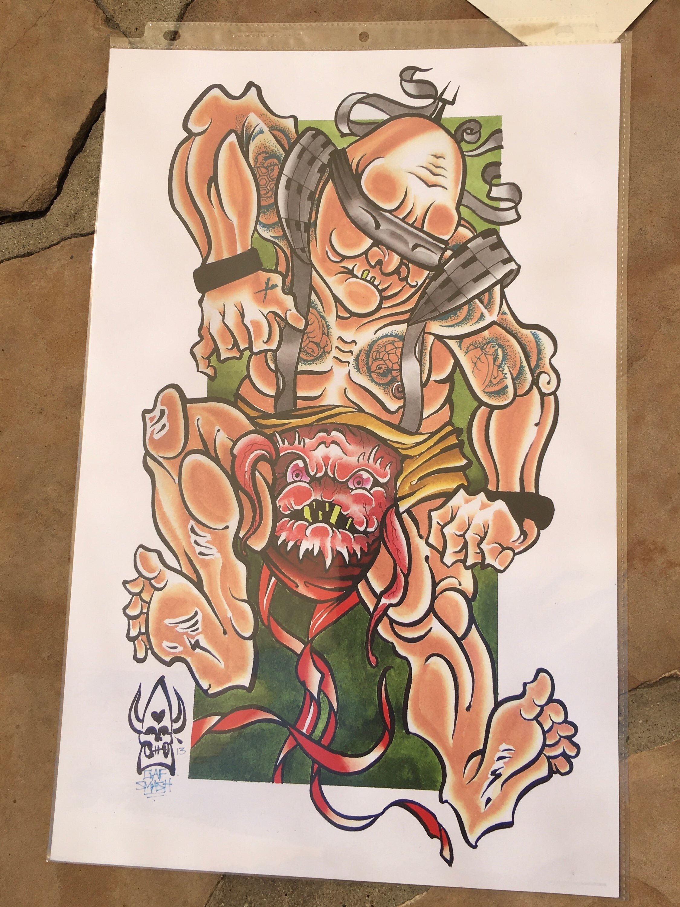 KRANG UKIYO-E PRINT by Paul Deters