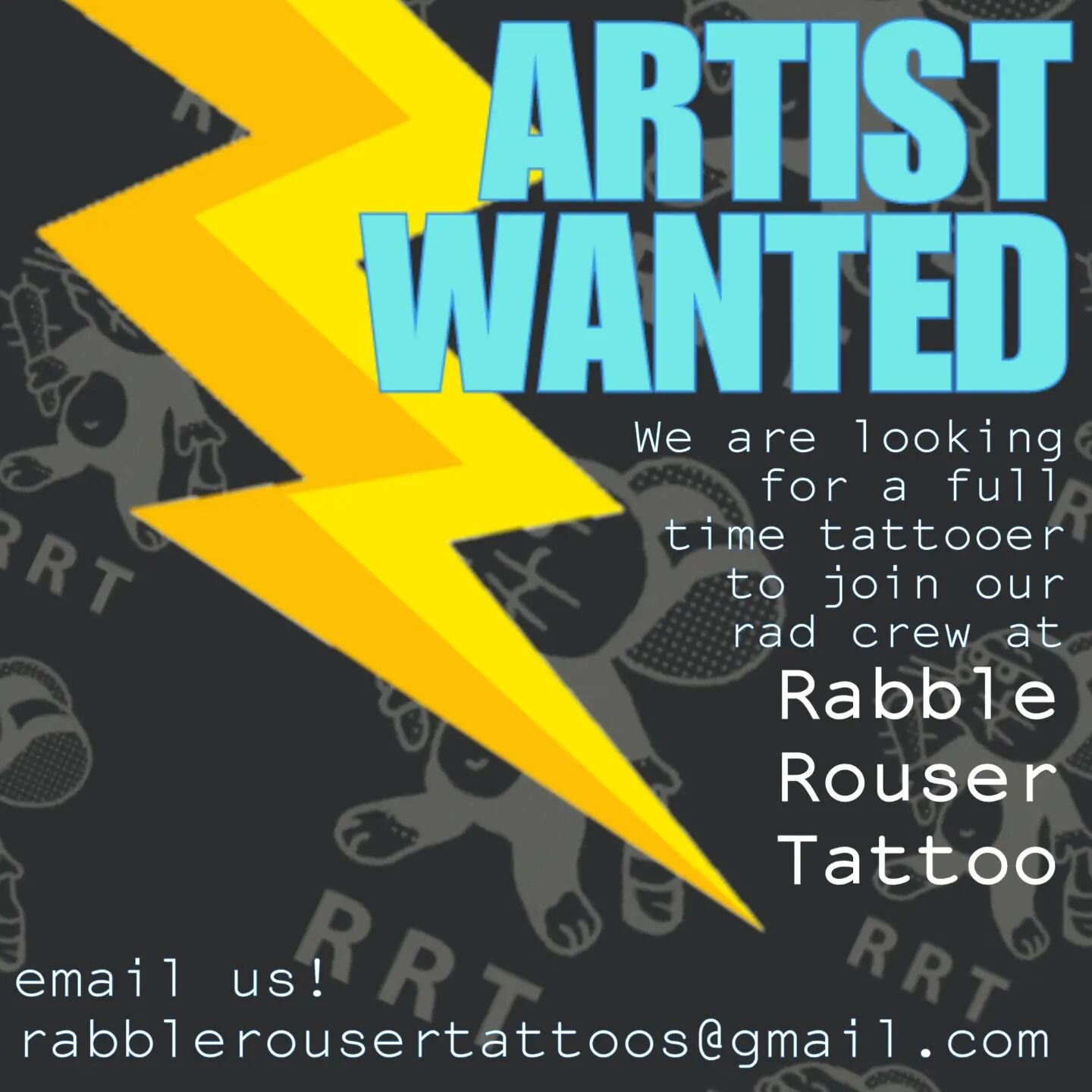 We are hiring! As busy season approaches, we are looking for a full time versatile tattooer to join our crew.  Must have 2+ years professional shop experience, a strong portfolio, a friendly personality, and be down to work a steady schedule and take