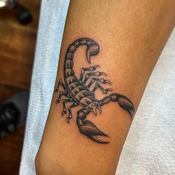 sweet forearm scorpion by @deters.tattoos ! have a good weekend people 🦂🦂🦂

#forearmtattoo #blackandgreytattoo #scorpiontattoo #animaltattoo #losangelestattoo #losangelestattooartist #rabblerousertattoo #armtattoo