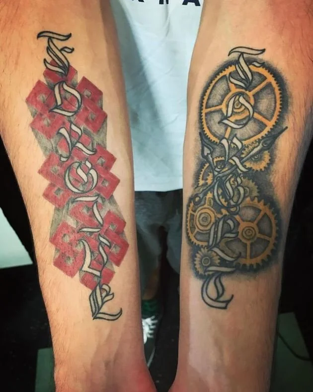 west_arm_color_gears_letering_realistiic_shapes_geometric_rabblerousertattoo_losangeles.jpg