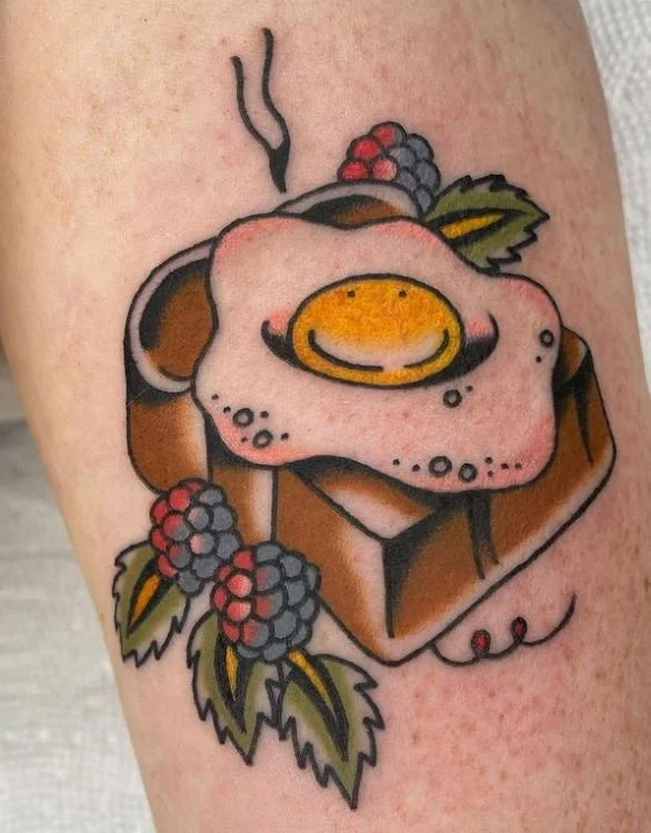 leslie_food_egg_bread_toast_berries_raspberry_nature_plant_color_colorful_neotraditional_rabblerousertattoo_losangeles.jpg