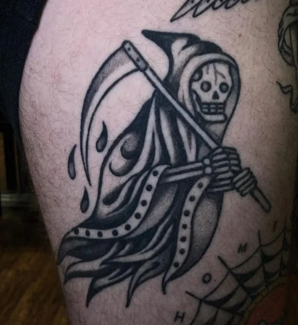 paper dogs grim reaper skeleton death black and grey cloak.JPG