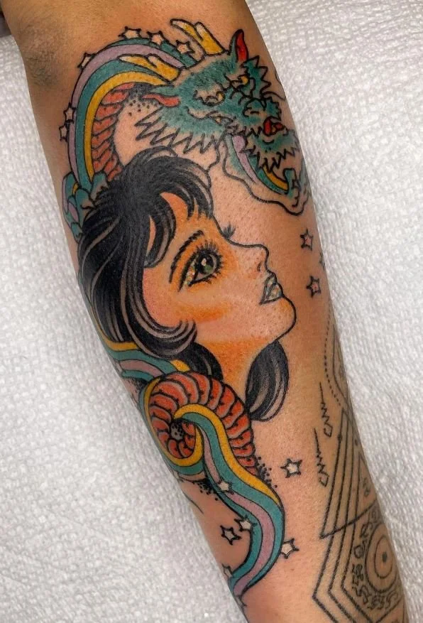 young dragon lady rainbow sparkle shine side profile.JPG