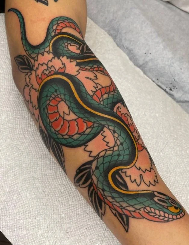 young snake blossom flower serpent.JPG