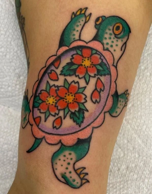young turtle cherry blossom.JPG