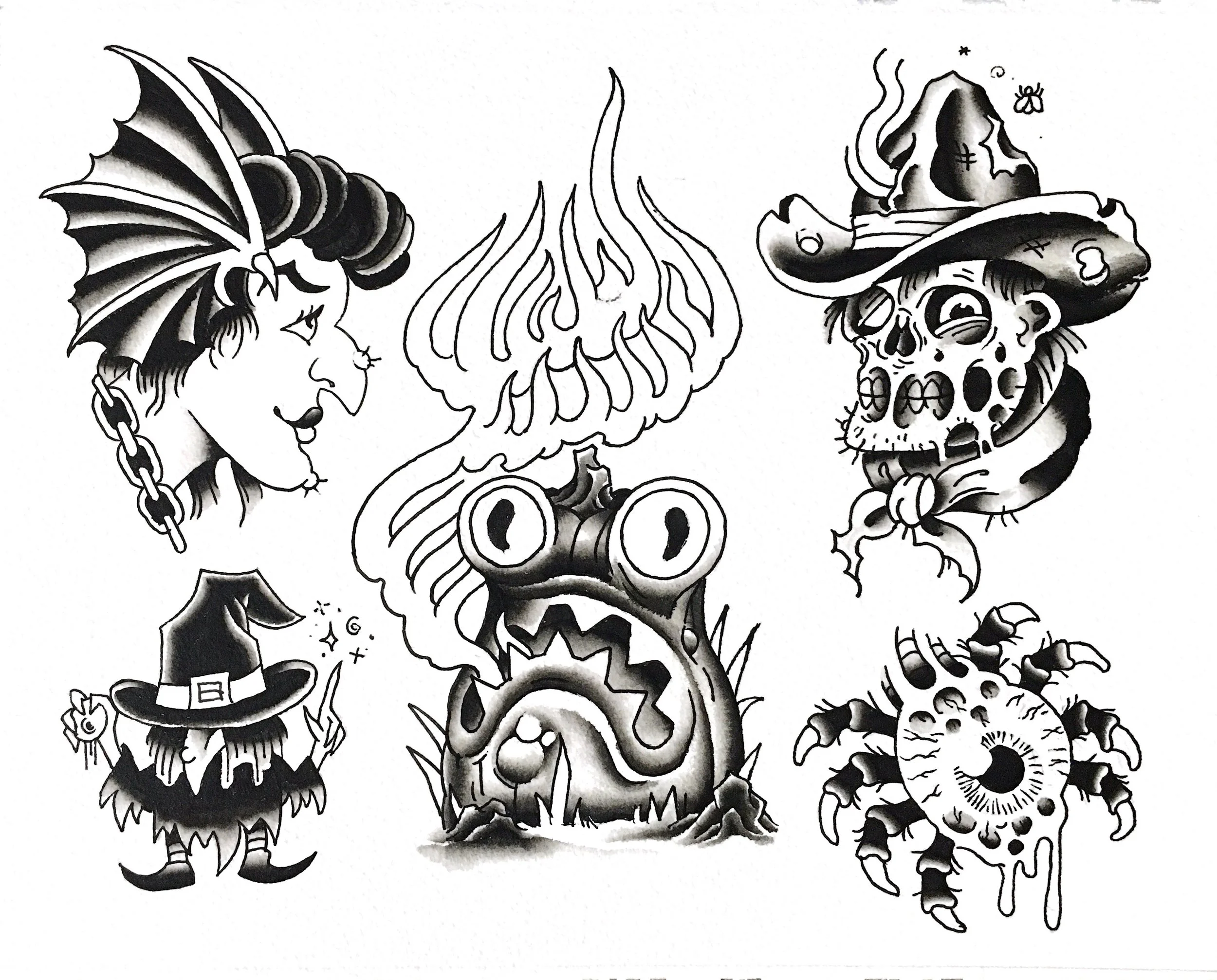 deters halloween witch pumpkin eyeball spider cowboy .jpg