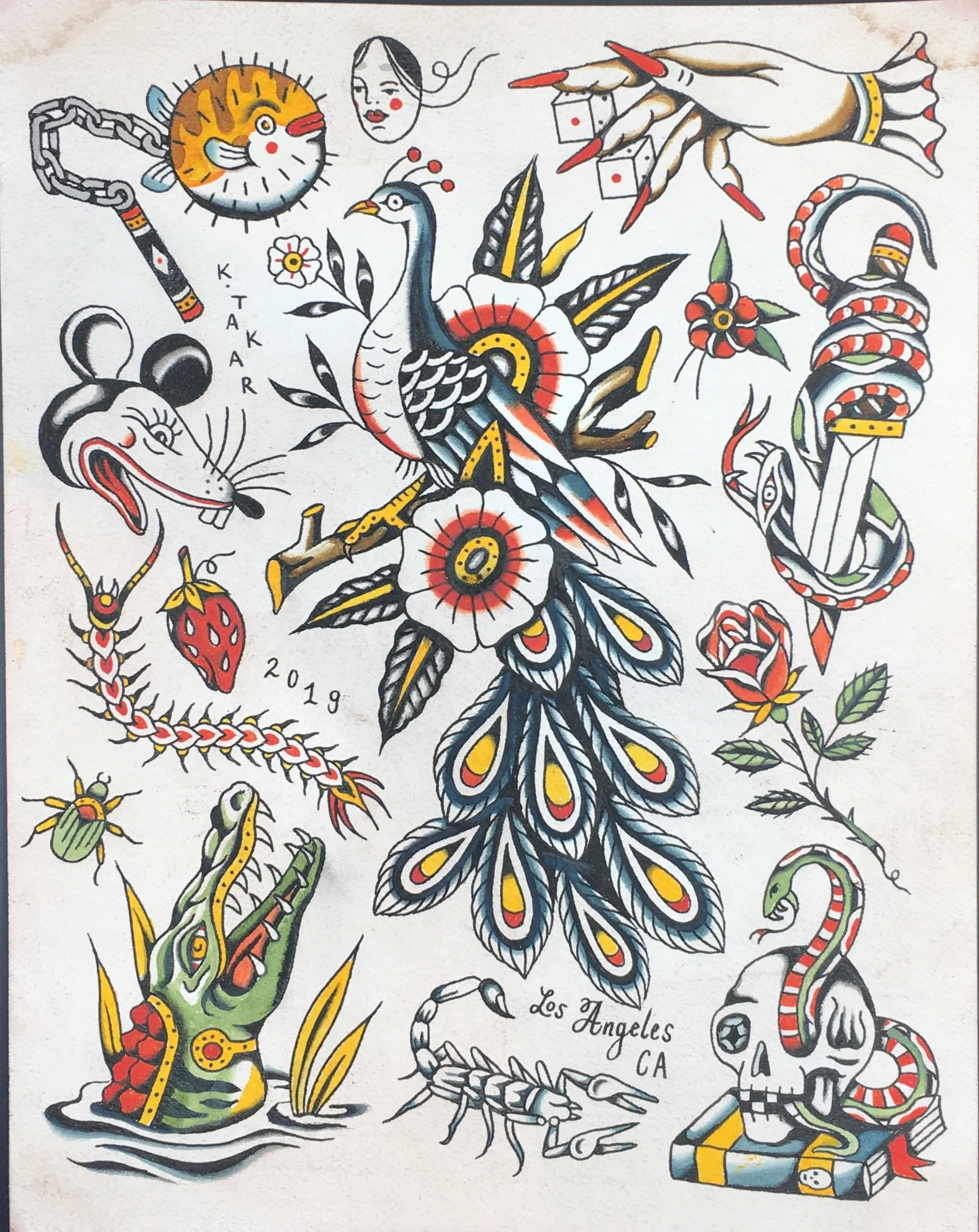 takar peacock hand dice dagger snake puffer fish rose snake skull scorpion alligator strawberry insect mask mickey mouse.jpg