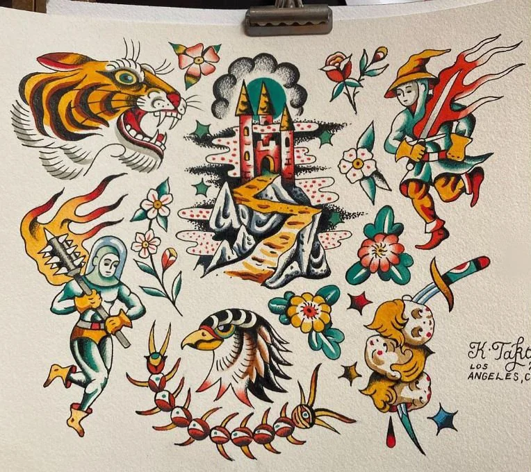 takar tiger castle fog hawk head fire samuri kewpie baby sword dagger flower millipede bug.jpg
