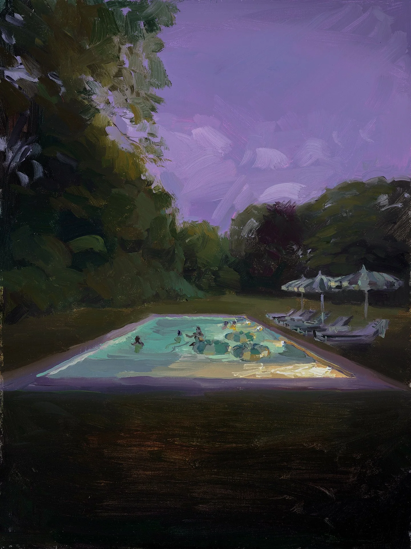 Aurora Study, Oil on Linen, 9"x12"