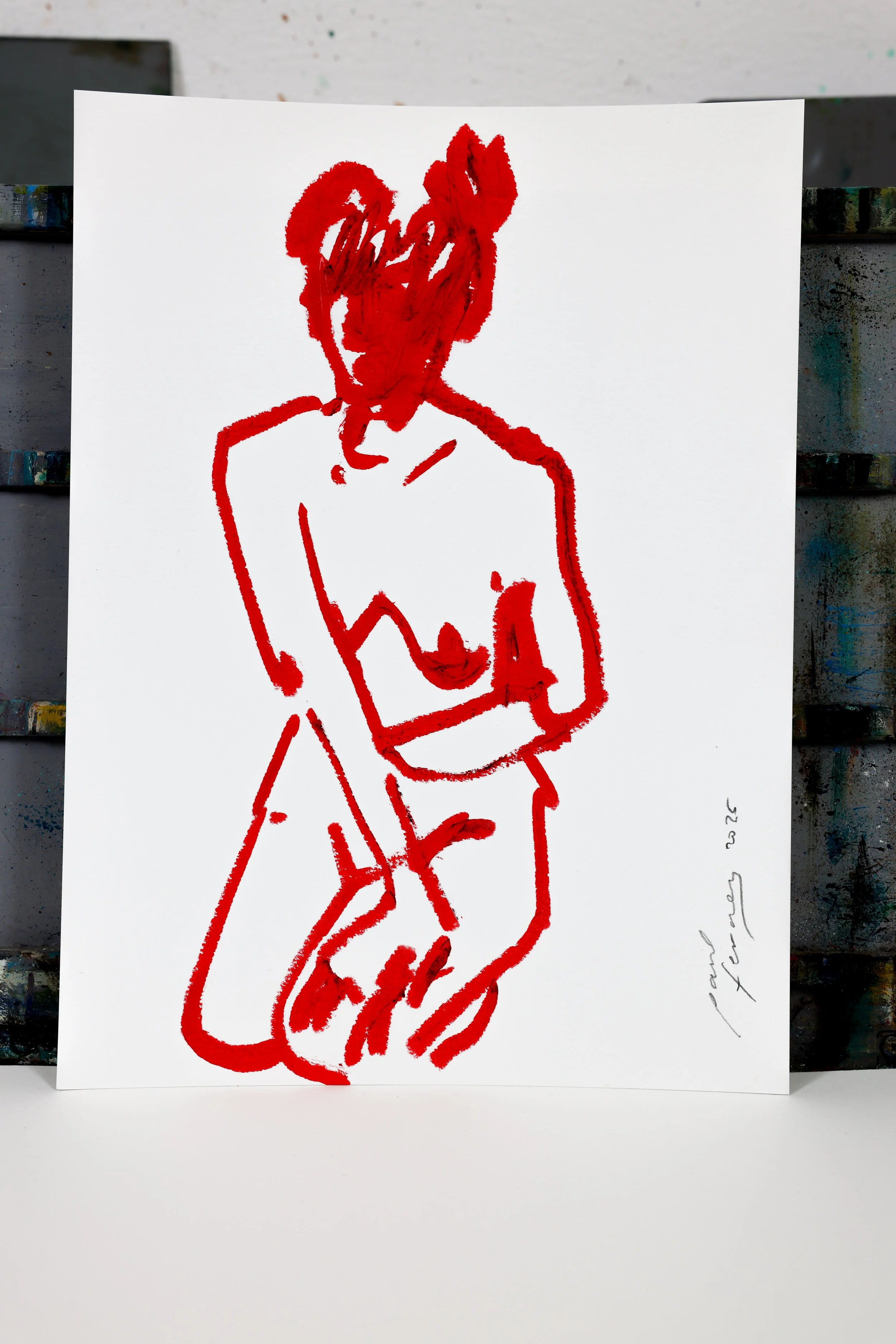 Red Figure Sitting, 2025