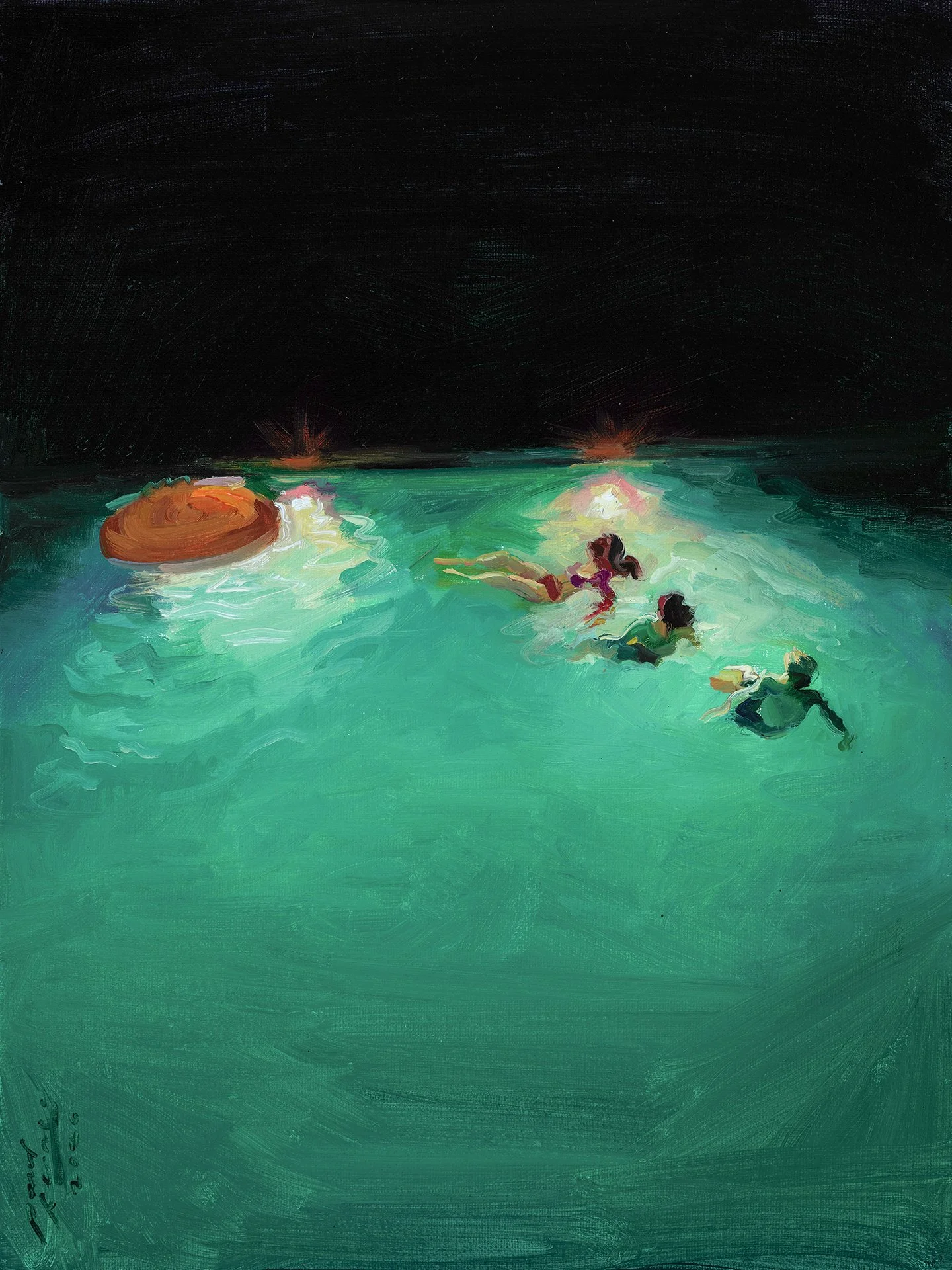 Weightless Study, Oil on Linen, 9"x12"