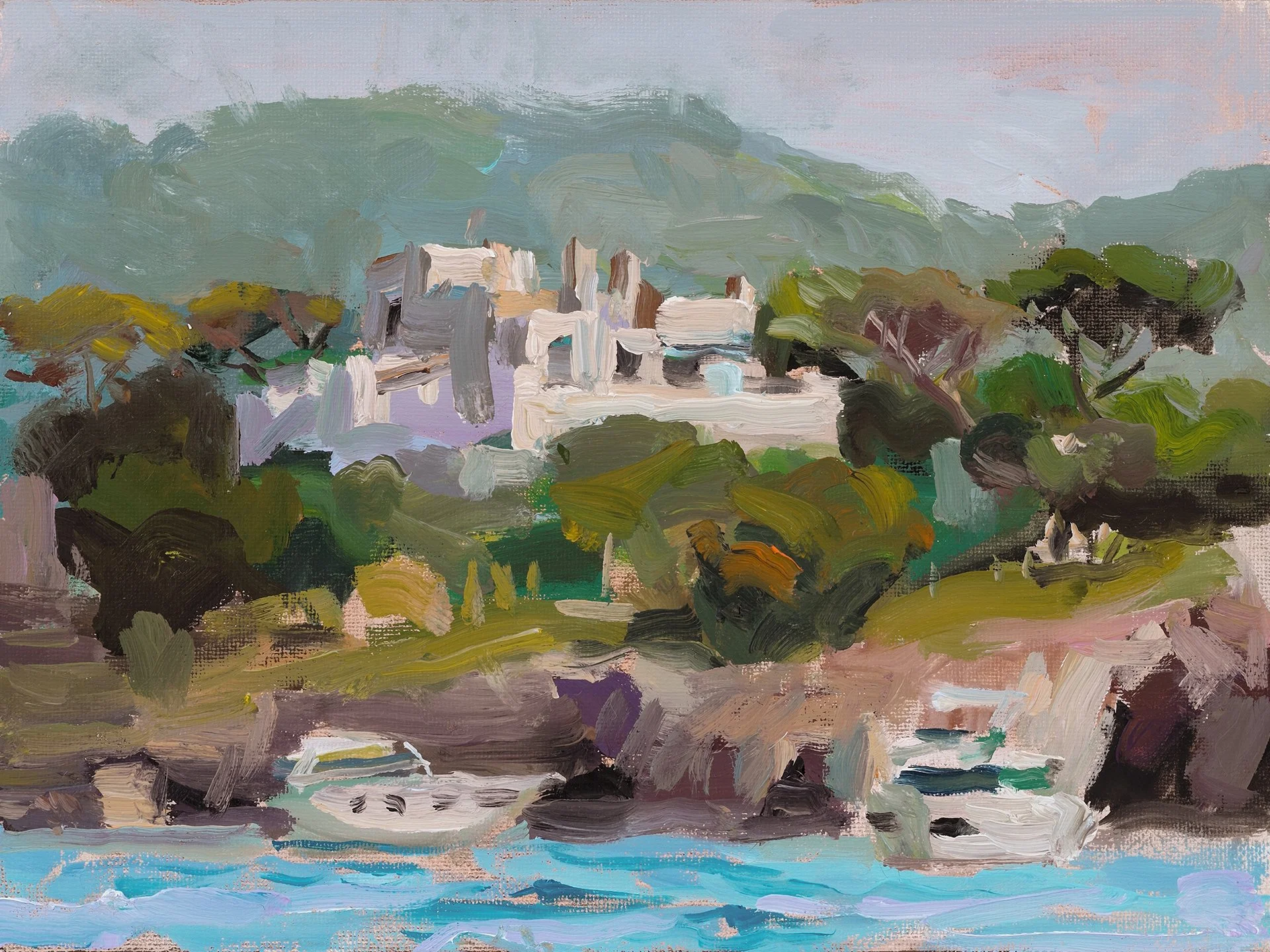 Ischia Study, 15x20cm (5.91"x7.87"), Oil on Canvas Panel, $700
