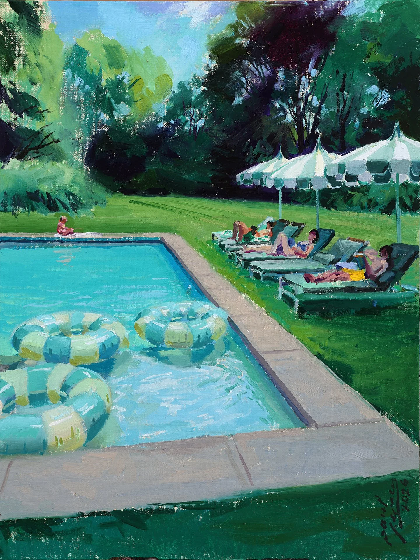 Timeout, 9"x12", Oil on Linen Panel