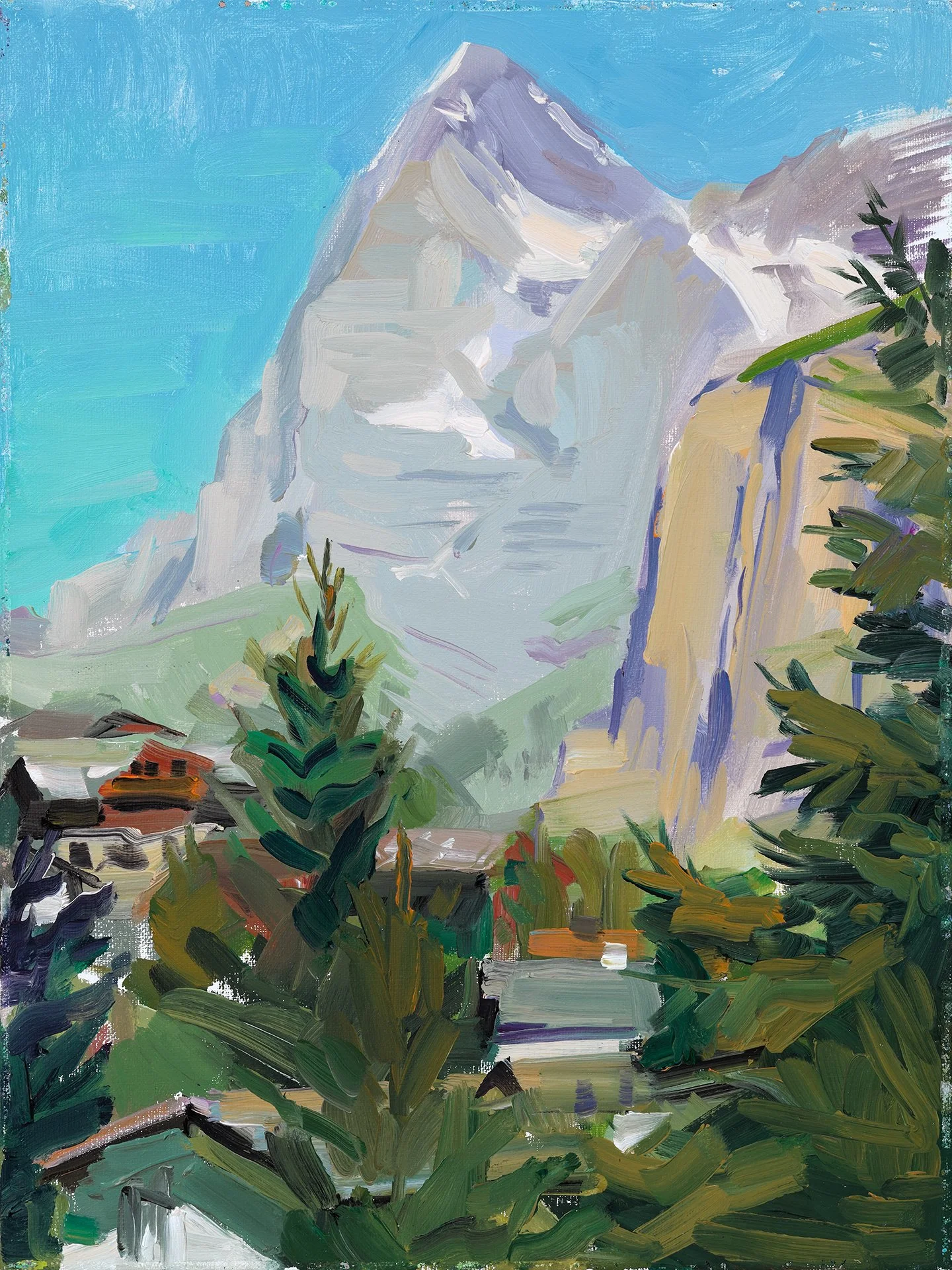 Wengen, 9"x12", Oil on Linen, $1100