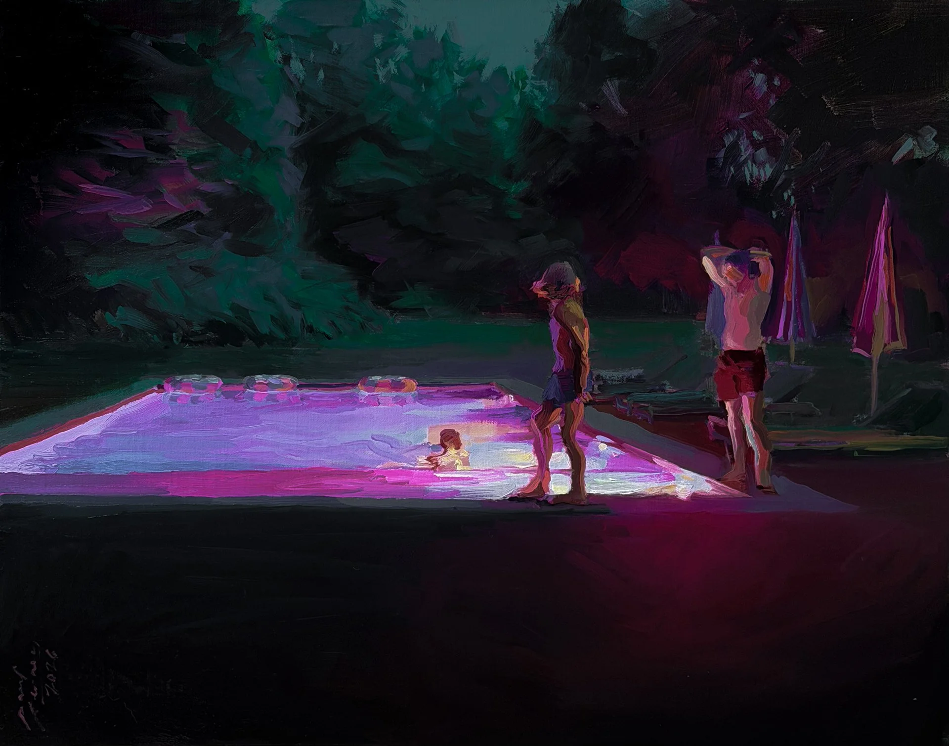 Pool House, 11"x14", Oil on Linen, $2500