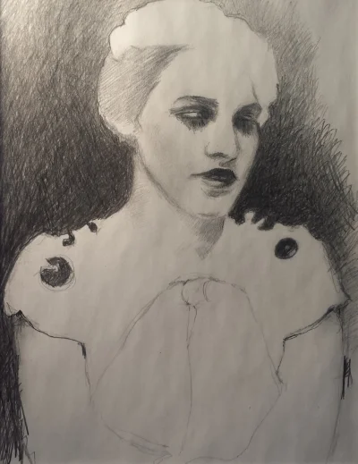 Florence Pfifer drawing 2, Graphite on Paper, 8.5"x11"