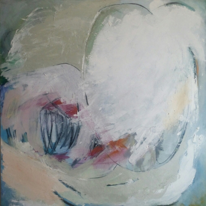 "Stones", 2016, Oil on Canvas, 39.5"x39.5" (rotatable)