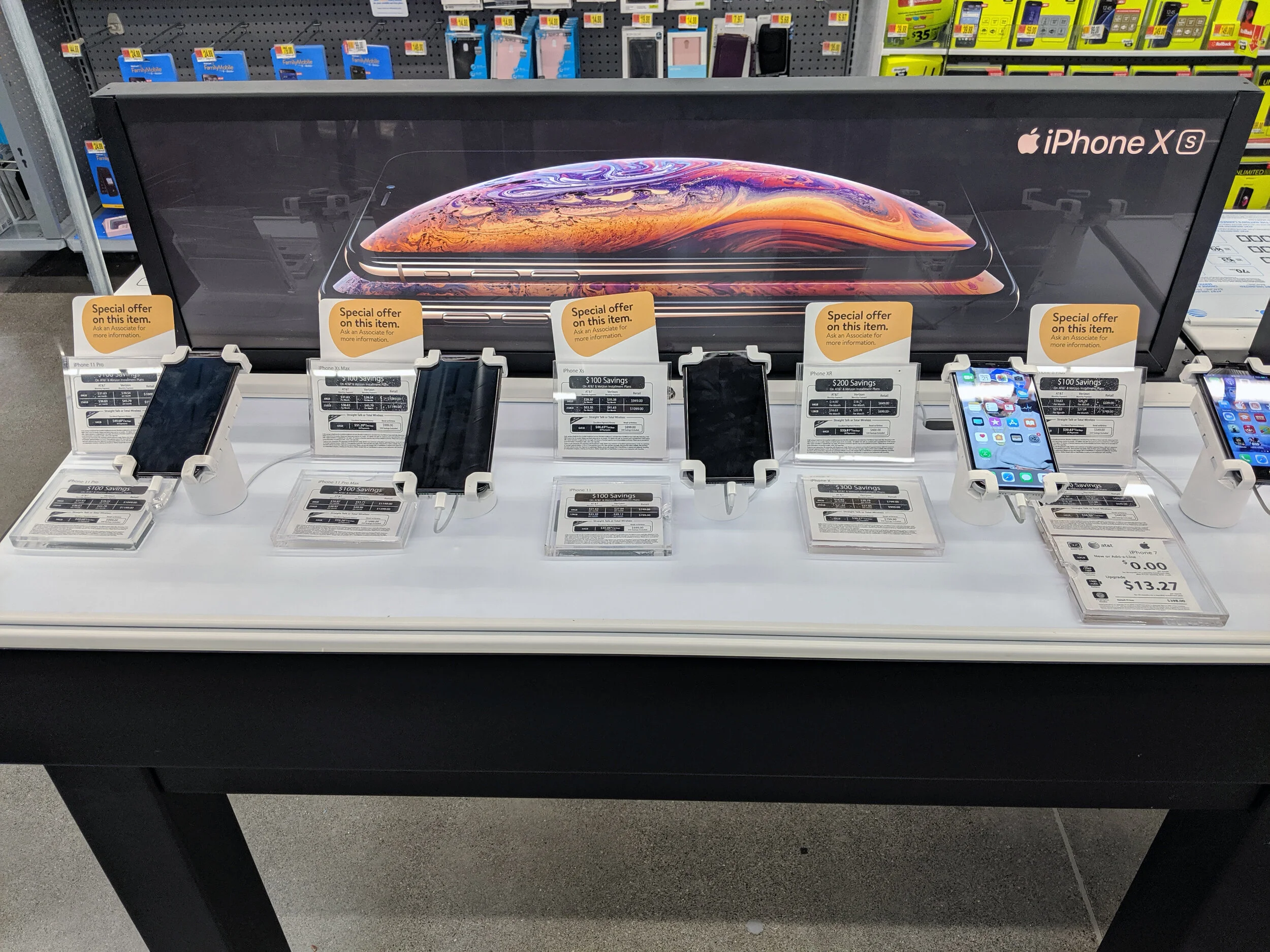 Apple iPhone Xr Display in Stores at Walmart
