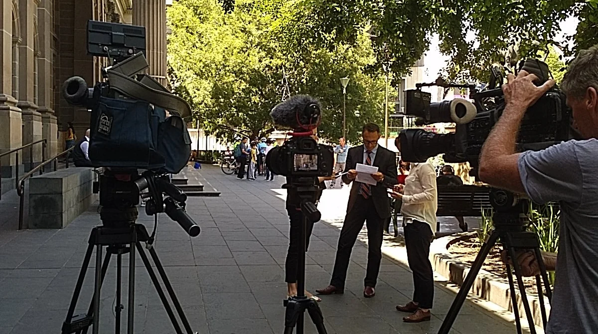 January 2017, about to ask Richard Di Natale some dumb questions