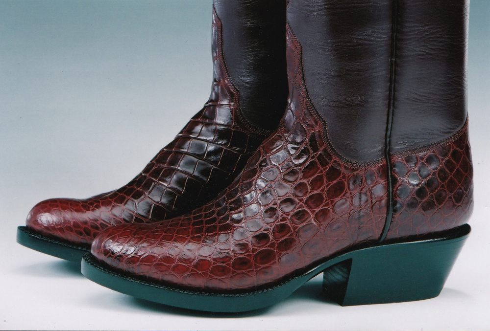 croc skin boots