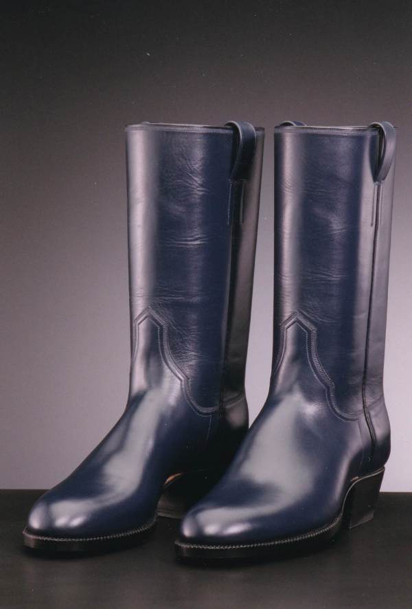 Navy Blue Custom Made Western Boots