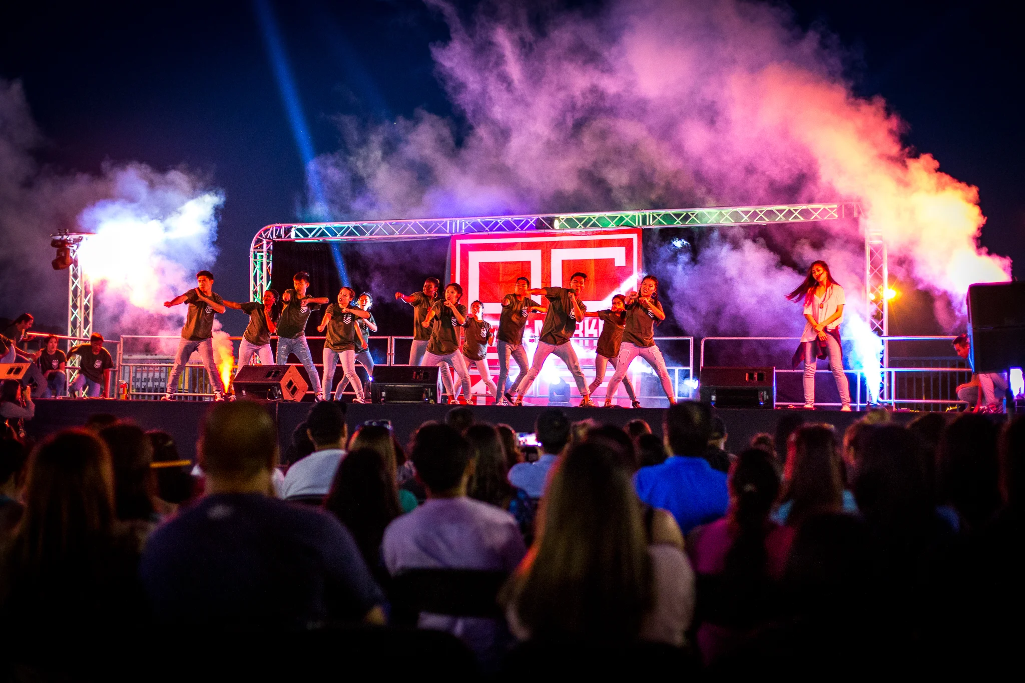 Dance crew Urban Motus taking the stage at OC Night Market