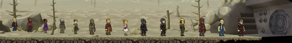A line of colorful explorers coming home to roost.