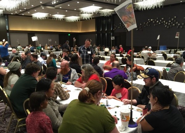The late night King of Tokyo tournament, meant to dissuade kids from playing. 9-year old Anakin still won 2nd place, suckers!