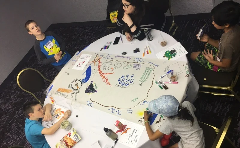 A table filling up with complications and problems, including a crazy lava flow heading to the village, yikes!