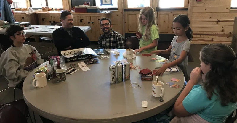 Cassie and Nova running a table.