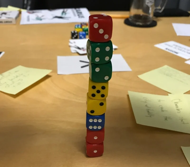 Our civilization was close to falling… we made it 8 cubes high.