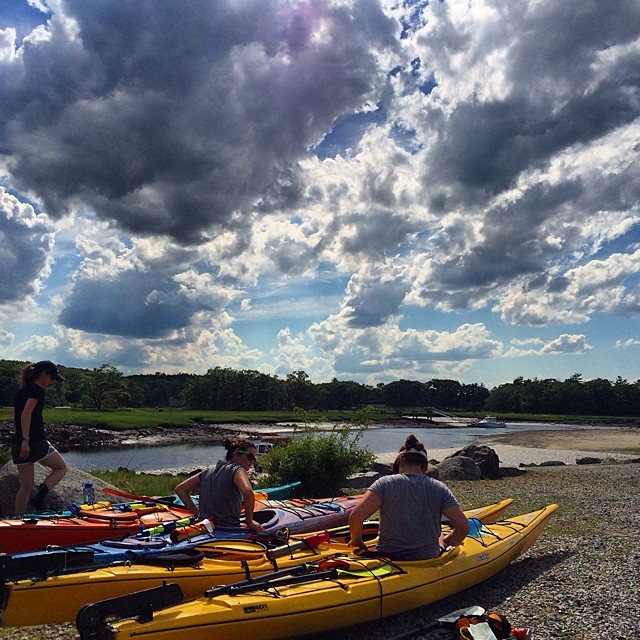  Teaching Sea Kayaking at Odiorne Point near Newscastle, New Hampshire 