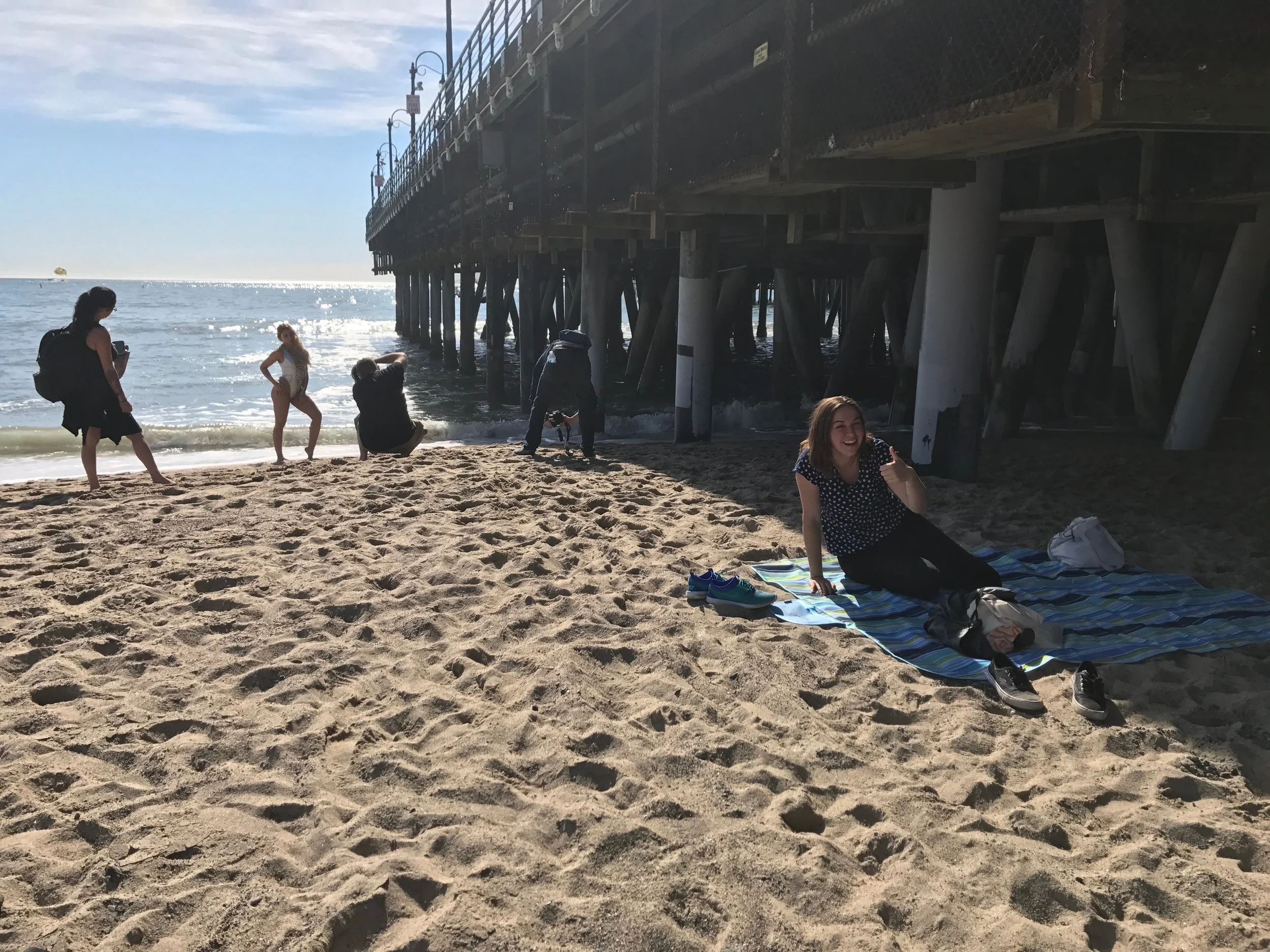 It was actually a very serious sexy swimsuit photoshoot, but we got here first. 