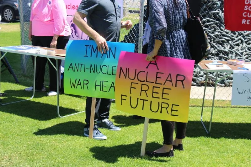 PSR-LA joined the global wave goodbye to nuclear weapons today from Chain Reaction in Santa Monica. Ours was one of over 80 events in 50 countries proceeding ti me by time zone leading up to the NPT review conference in New York where advocates will push for a nuclear weapons ban treaty. It can be done!