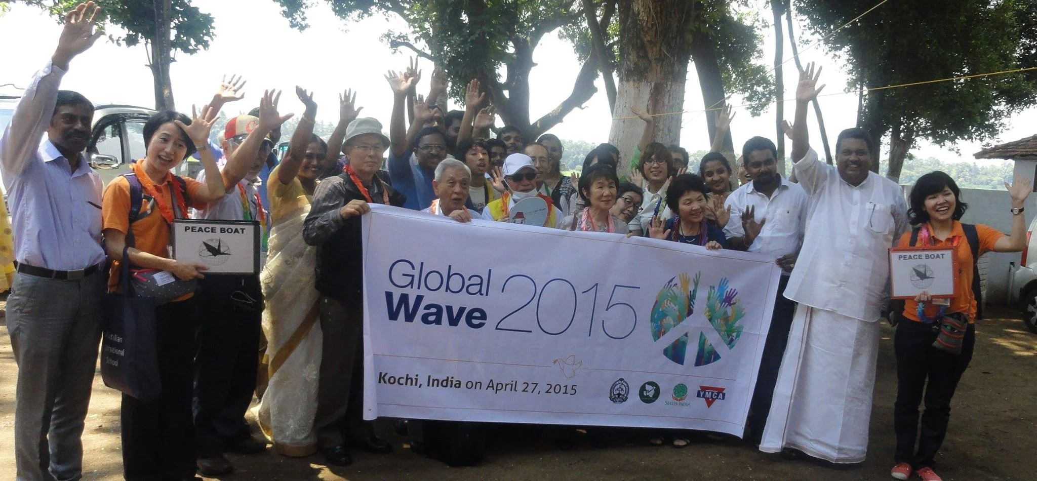 Good Bye to Nukes-8 Hibakushas and Team of Peace Boat at YMCA Kerala Regional Center ,Kochi, India on 27th April 2015 1 pm
