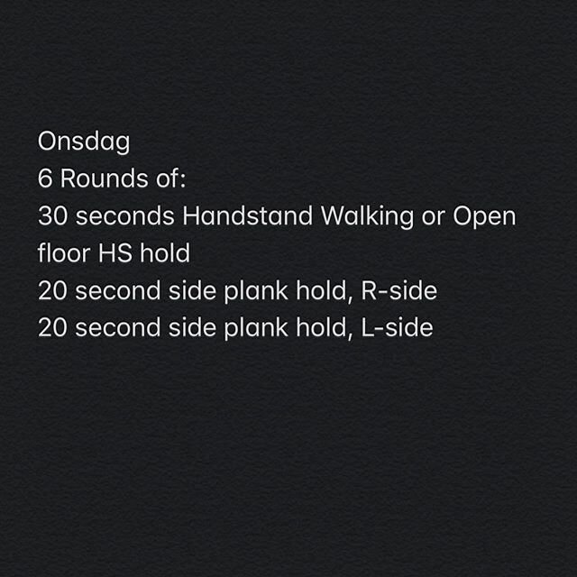 BOOM 🦠 dagens karantene&oslash;kt 
6 runder 
30s h&aring;ndst&aring;ende
20s side planke hver side
Skaler h&aring;ndst&aring;ende til inntil en vegg 🤸🏼&zwj;♂️ #staythefuckhome #crossfit #gymnastics #fitness #wod