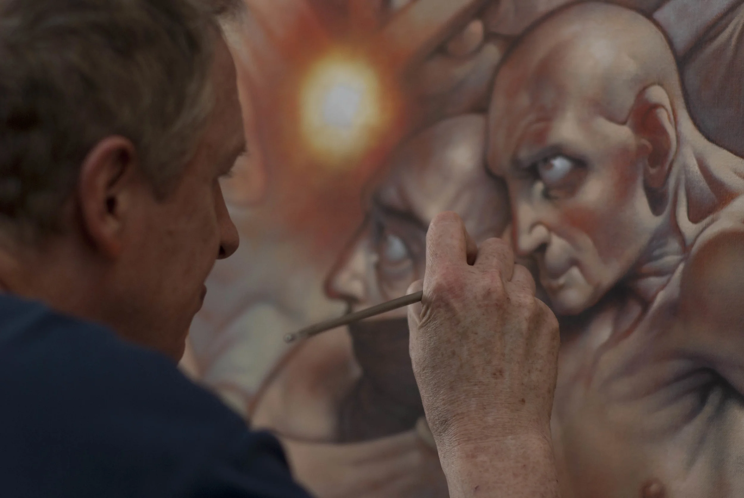 peter Howson paints 