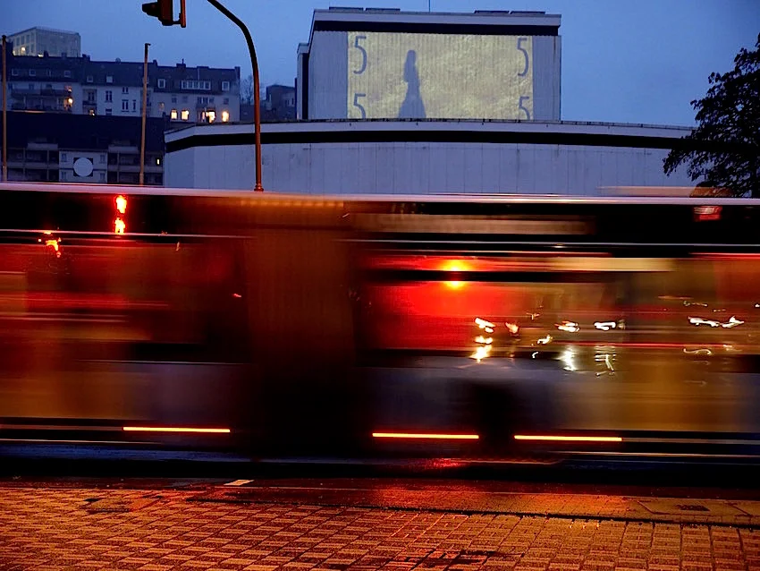 2017 - 2019 Schauspielhaus Wuppertal front - Public Art - Raster - Videoinstallation