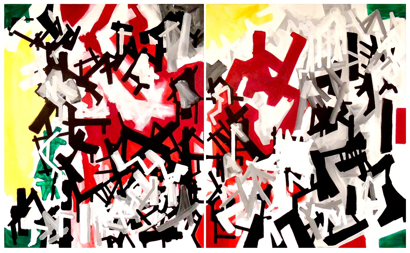 acrylic on canvas (100 x 172 cm.)