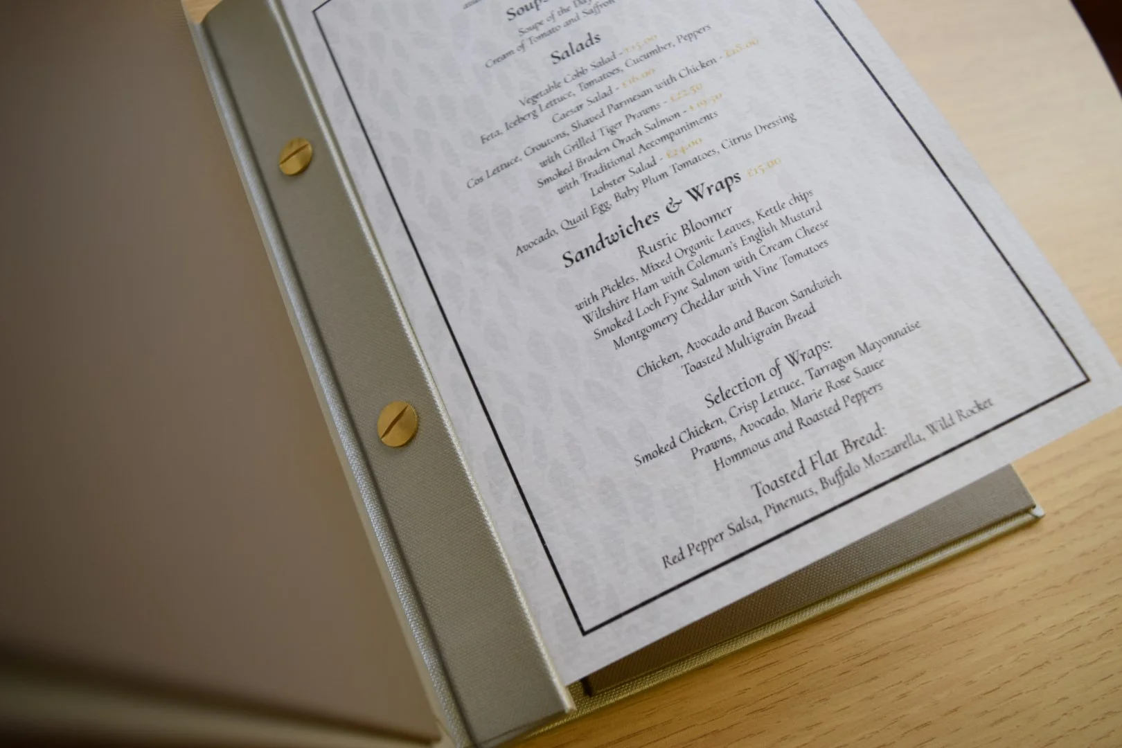 Menu Covers Wine Lists Printed Menu Designs MJCP