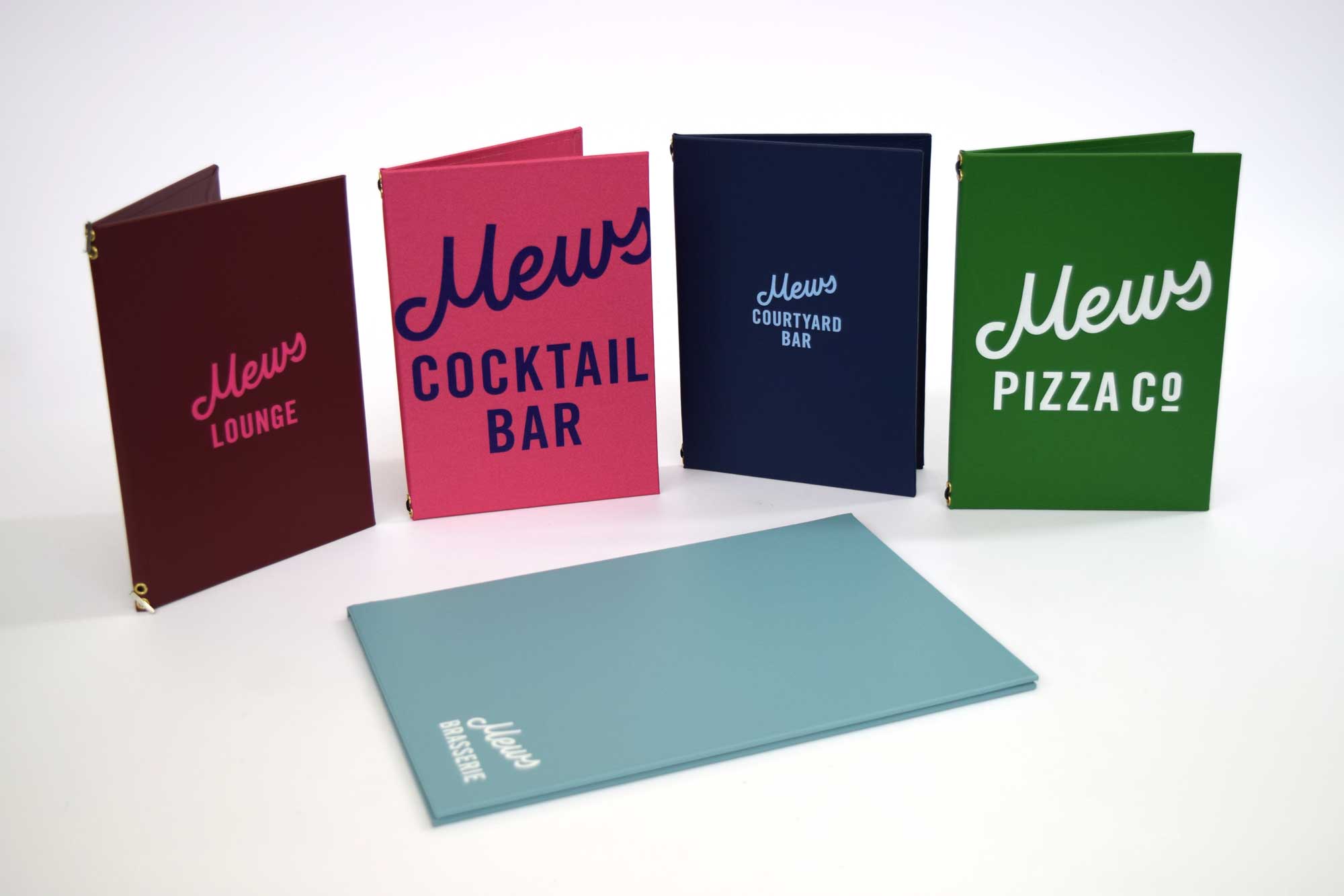 Menu printing onto book cloth