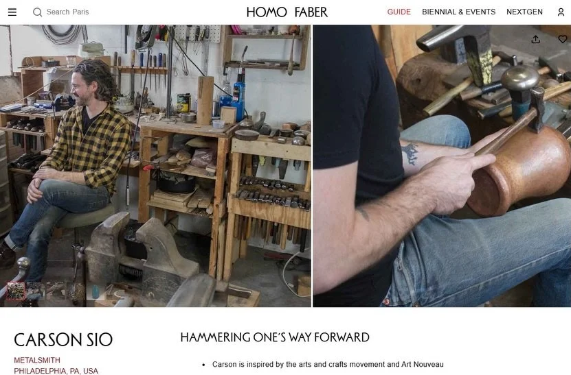 Like many others this week, I am honored to be included in the first rollout of American artisans selected for the Homo Faber Guide.  Follow the link in my profile to see my full page and explore all the other talented artists and craftsmen featured 